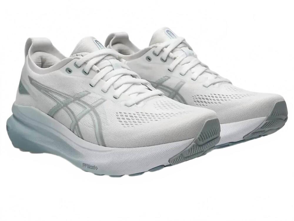 NEW ASICS women's gel-kayano 31 sneaker in white/ pure silver